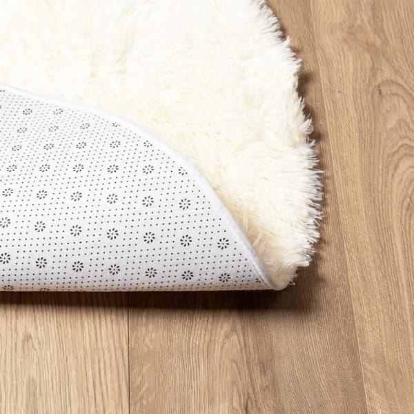 vidaXL Flossteppe med lang luv NAVARRA krem 160x160 cm polyester