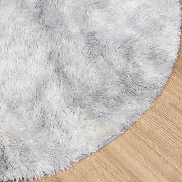 vidaXL Ryamatta med lång lugg NAVARRA ljusgrå 160x160 cm polyester
