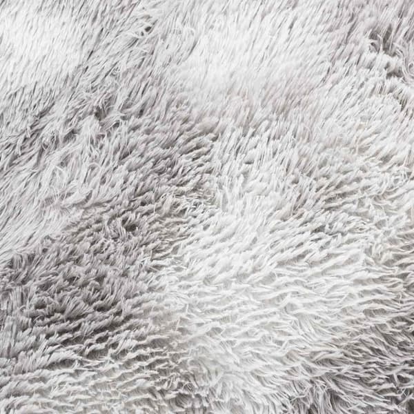 vidaXL Ryamatta med lång lugg NAVARRA ljusgrå 160x160 cm polyester