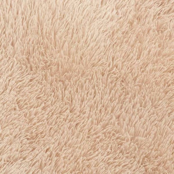 vidaXL Flossteppe med lang luv NAVARRA beige 100x100 cm polyester