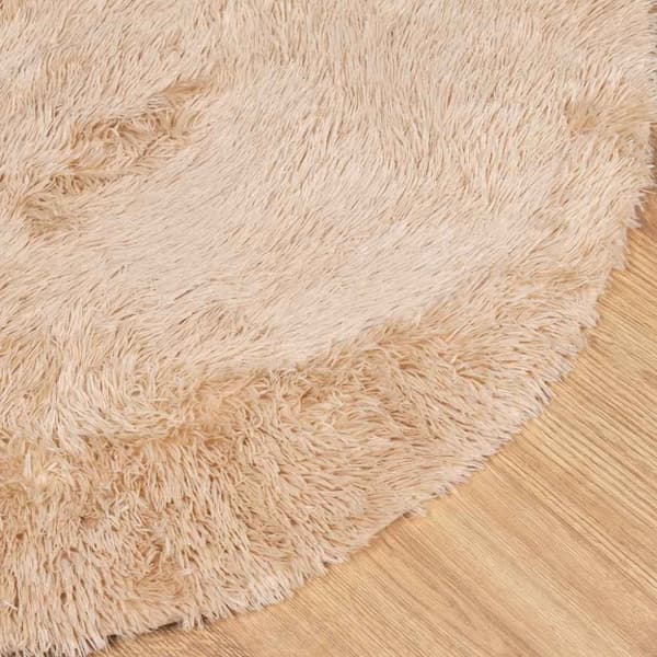 vidaXL shaggy gulvtæppe NAVARRA 300x200 cm høje luv polyester beige