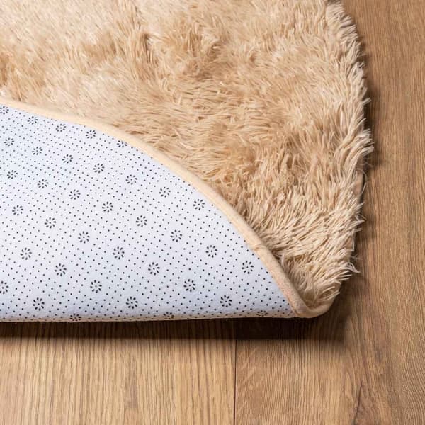 vidaXL shaggy gulvtæppe NAVARRA 300x200 cm høje luv polyester beige