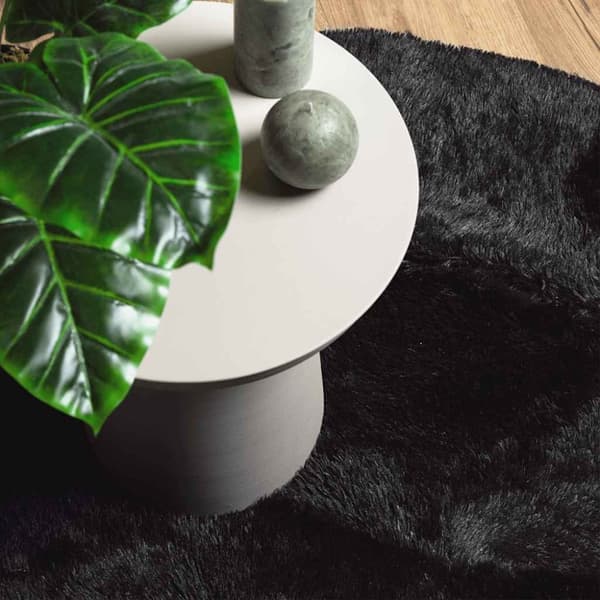 vidaXL Flossteppe med lang luv NAVARRA svart 300x200 cm polyester