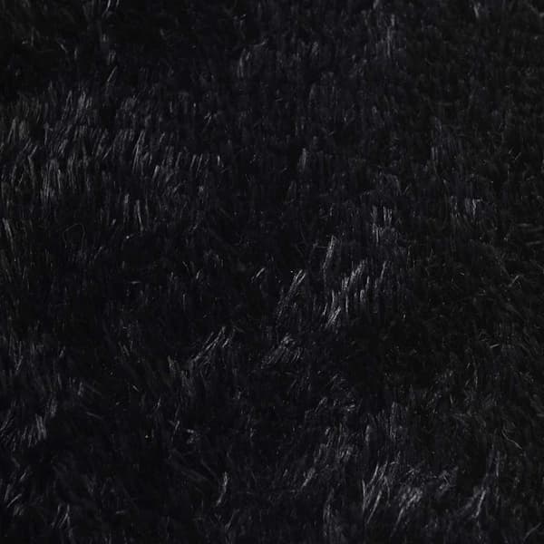 vidaXL Flossteppe med lang luv NAVARRA svart 300x200 cm polyester