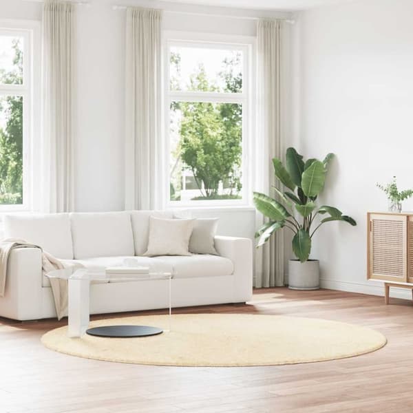 vidaXL Flossteppe med lang luv NAVARRA krem 240x240 cm polyester