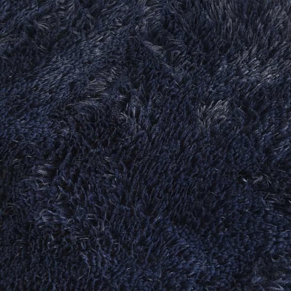 vidaXL Flossteppe med lang luv NAVARRA marine 240x240 cm polyester