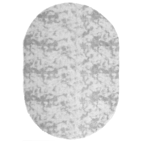 vidaXL Flossteppe med lang luv NAVARRA lysegrå 300x200 cm polyester