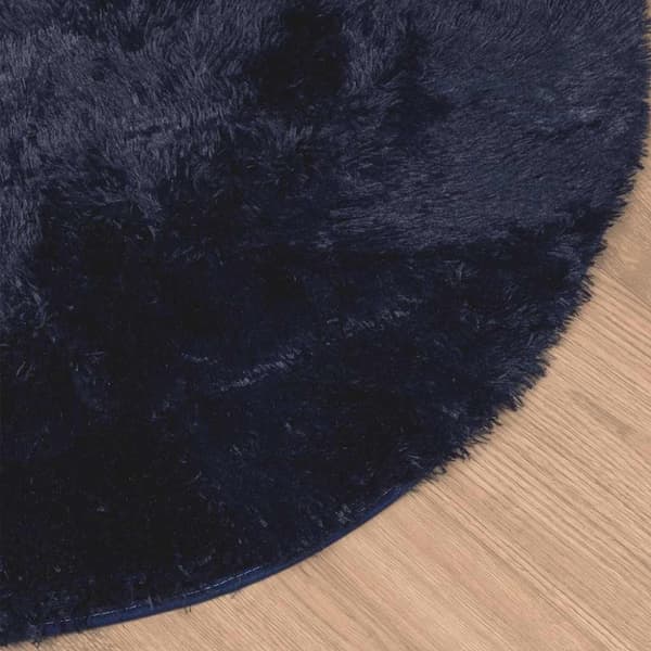 vidaXL Flossteppe med lang luv NAVARRA marine 200x200 cm polyester