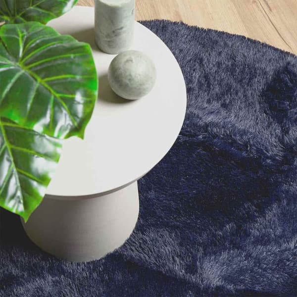 vidaXL Flossteppe med lang luv NAVARRA marine 200x200 cm polyester