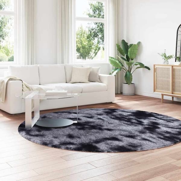 vidaXL Flossteppe med lang luv NAVARRA mørkegrå 240x240 cm polyester