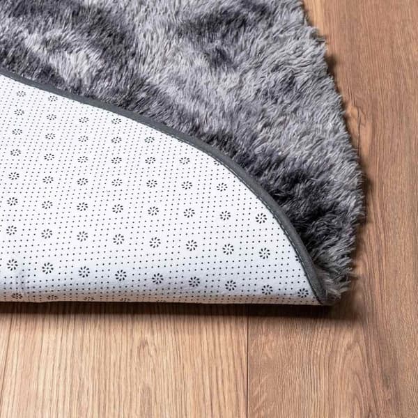vidaXL Flossteppe med lang luv NAVARRA mørkegrå 240x240 cm polyester