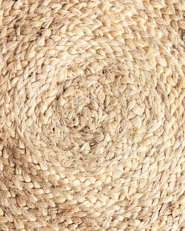 Teppe Beige Grå Jute ø 200 cm Rund form Håndlaget Flettet Naturlig materiale Bohemsk og rustikk stil Gulvteppe