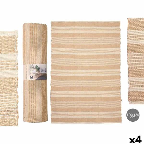 Matta NO.02 Vit Brun 120 x 180 cm (4 antal)