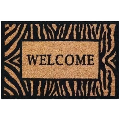 IDMAT Kokosmatta naturlig - 40 x 60 cm - Tjocklek 15 mm - Välkommen zebra