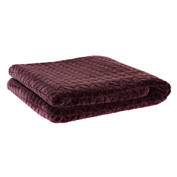 Filt DKD Home Decor Pilar Malva-färg (130 x 170 x 2 cm)