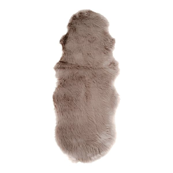 Rootzin keinotekoinen lammasnahka - pehmeä alueen matto - muhkea matto - viihtyisä lämpö - 60 cm x 180cm x 6,5 cm