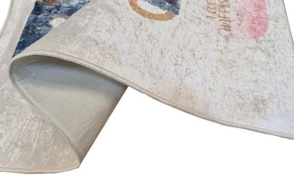 Köksmatta - CUP - 50x180 cm - Halkfri - Tvättbar - Polyester rosa