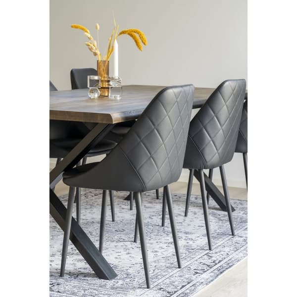 Rootz Havana Rug - Klassinen matto - Pehmeä chenille - Ajaton eleganssi - 160x230cm - musta/valkoinen