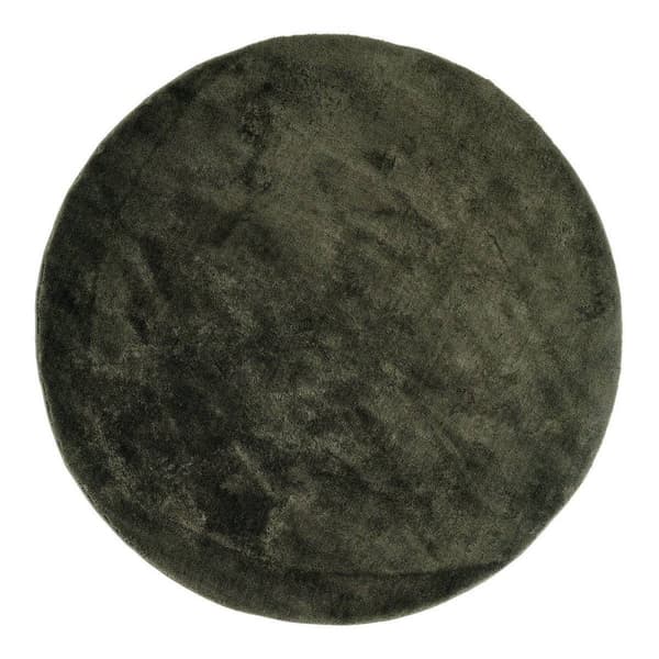 Rootz Miami Rug - Modern matta - Levande matta - Mjuk & hållbar - Ø160 cm - Rich Green Hue - 100% polyester