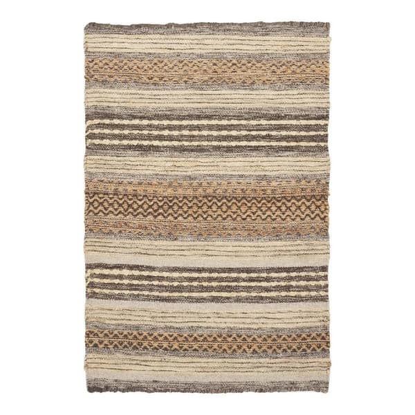Rootz Morena Doormat - Entryway Rug - Handvävd golvmatta - Hållbar och mjuk - 60x90 cm Rustik naturlig juteulldesign