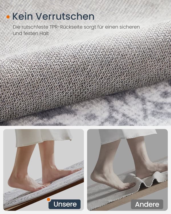 Matta, SONGMICS HOME, 160 cm d, duvgrå.