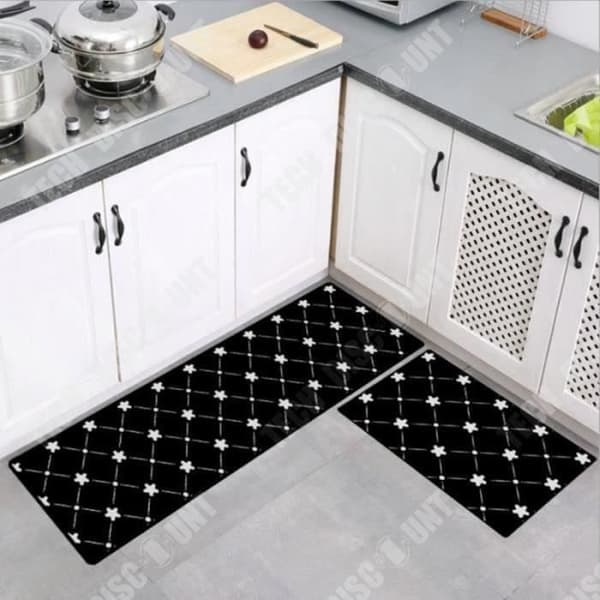 TD® Set med 2 köksmattor 40x60cm och 40x120cm Anti-Slip Absorberande Maskintvättbar