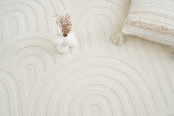 Tvättbar Mjuk Ryamatta Fuzzy Soma Offwhite