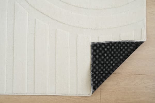 Tvättbar Mjuk Ryamatta Fuzzy Lumo Offwhite
