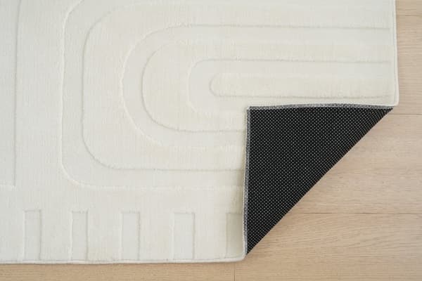 Tvättbar Mjuk Ryamatta Fuzzy Vega Offwhite