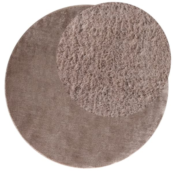 Rund Cloudy Taupe Taupe Rund 120 cm