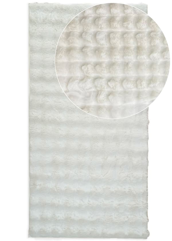 Tvättbar Pälsmatta Rabbit Bubble Offwhite