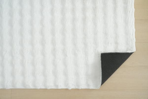 Tvättbar Pälsmatta Rabbit Bubble Offwhite