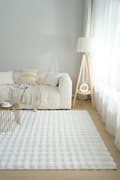 Miniatyrbild 8 av 11: Tvättbar Pälsmatta Rabbit Bubble Offwhite
