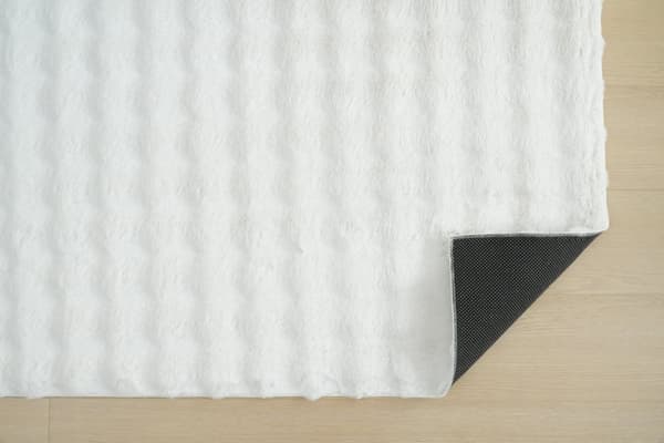 Tvättbar Pälsmatta Rabbit Bubble Offwhite