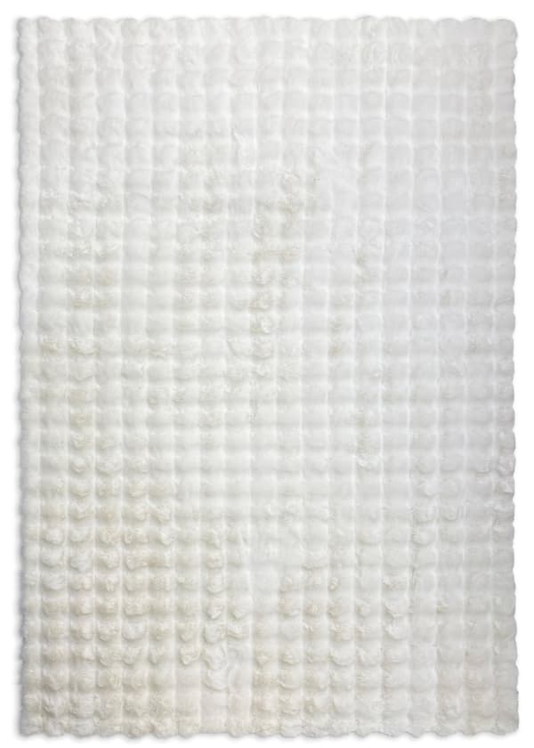 Tvättbar Pälsmatta Rabbit Bubble Offwhite