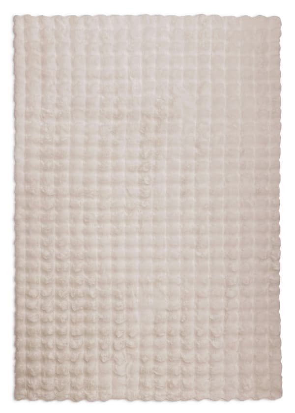 Tvättbar Pälsmatta Rabbit Bubble Ljusbeige