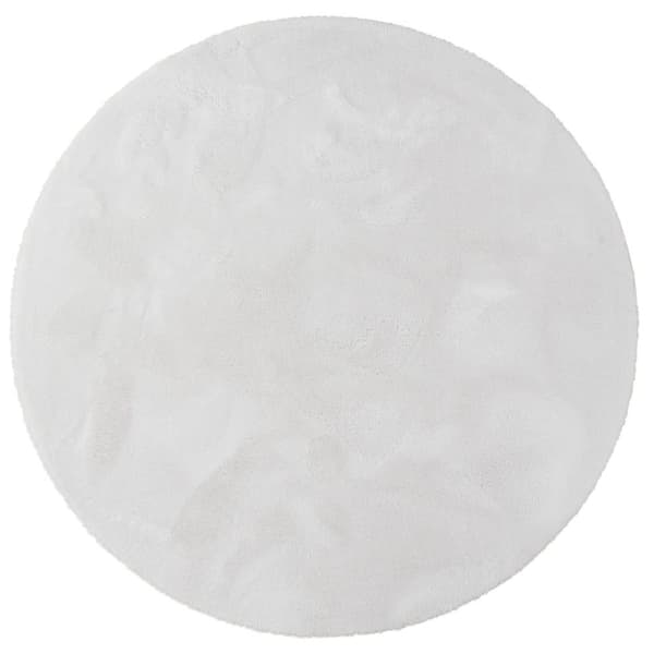 Rund Fluffy Offwhite