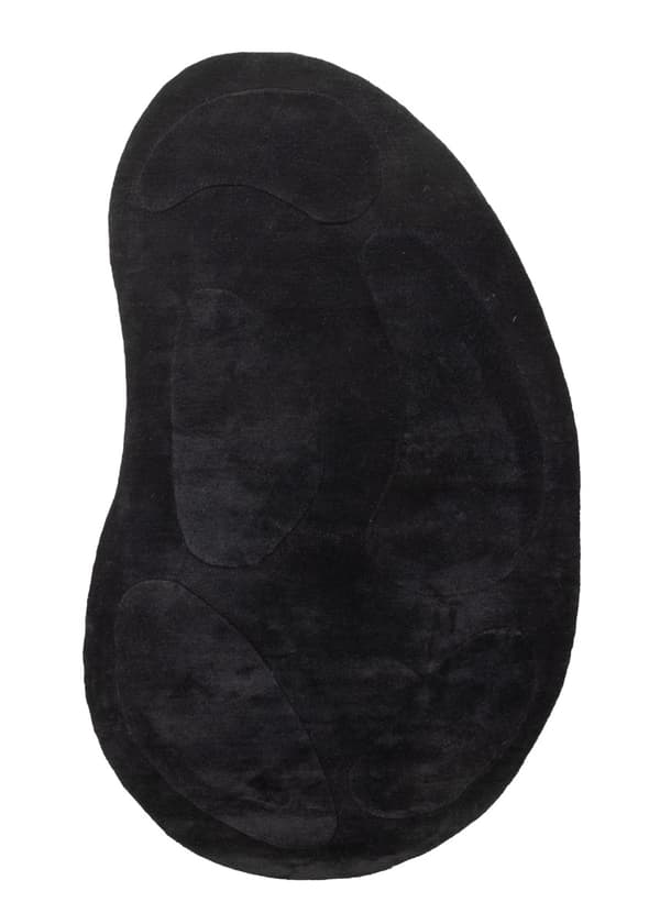Ullmatta Loas Svart Svart Oval 175x290 cm