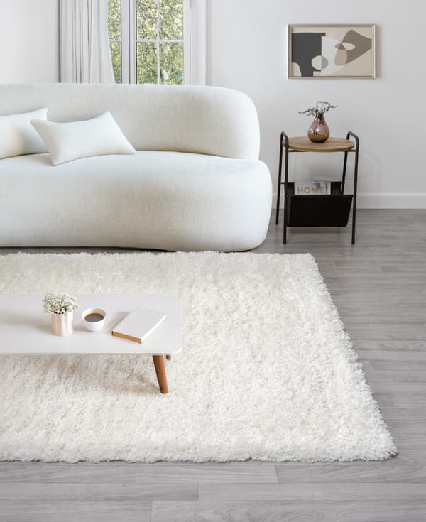 Mjuk Ryamatta Furry Offwhite