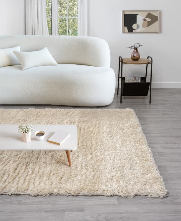 Mjuk Ryamatta Furry Beige