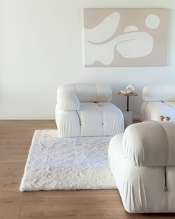 Pälsmatta Rabbit Lux Offwhite