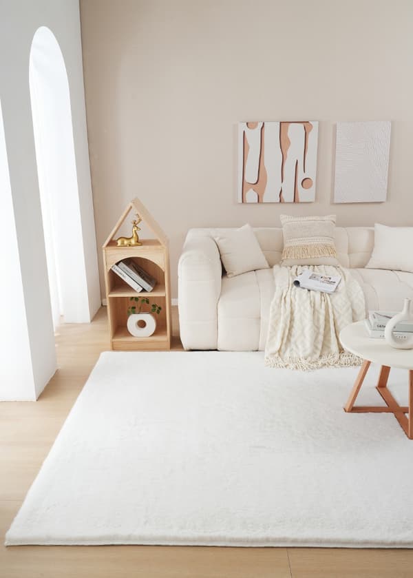 Pälsmatta Rabbit Lux Offwhite