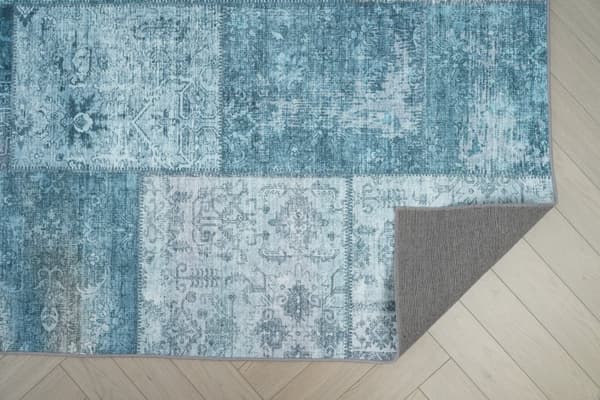 Patchwork Matta Vero Flora Blå