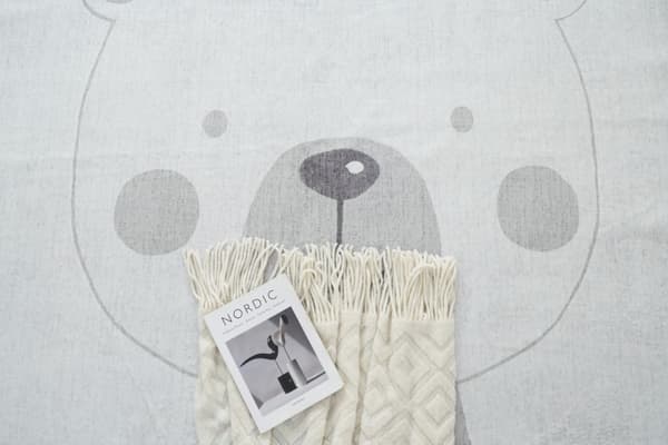Barnmatta Zappy Bear Kräm
