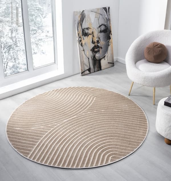 Rund Bella Spin Mörkbeige
