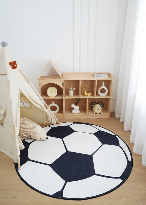 Rund Zappy Football Vit/Svart