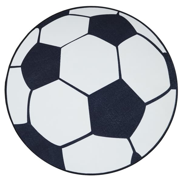 Rund Zappy Football Vit/Svart