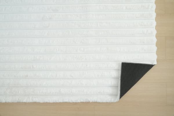 Tvättbar Pälsmatta Rabbit Stripe Offwhite