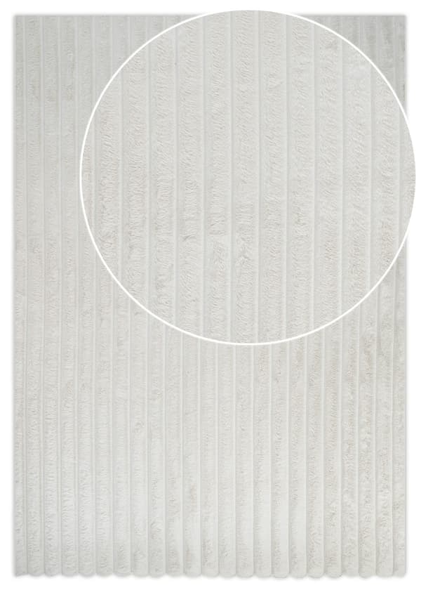 Tvättbar Pälsmatta Rabbit Stripe Offwhite