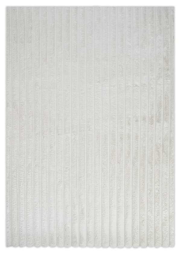 Tvättbar Pälsmatta Rabbit Stripe Offwhite Offwhite 160x230 cm